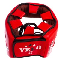 Шлем боксерский профессиональный кожаный AIBA VELO 3080 S-XL красный