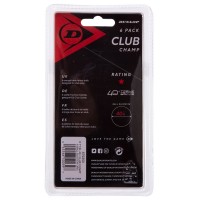 Набор мячей для настольного тенниса DUNLOP 40+ CLUB CHAMP DL679350 6шт оранжевый