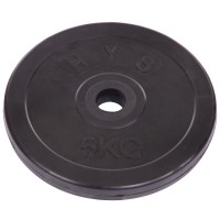 Млинці (диски) гумові SHUANG CAI SPORTS ТА-1443-5 30мм 5кг чорний