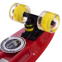 Скейтборд Пенни Penny LED WHEELS FISH SP-Sport SK-405-15 красный-черный-желтый