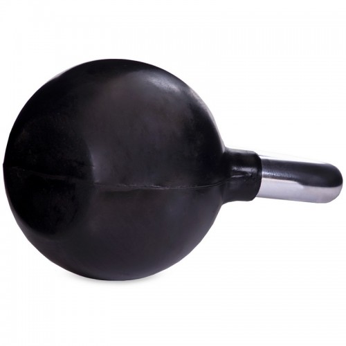 Гиря гумова з хромованою ручкою Zelart ТА-5162-12 вага 12кг чорний