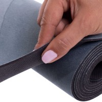 Килимок для йоги Замшевий Record FI-3391-5 розмір 183x61x0,3 см чорний