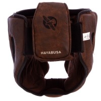 Шлем боксерский с полной защитой кожаный HAYABUSA KANPEKI VL-5781 M-XL коричневый