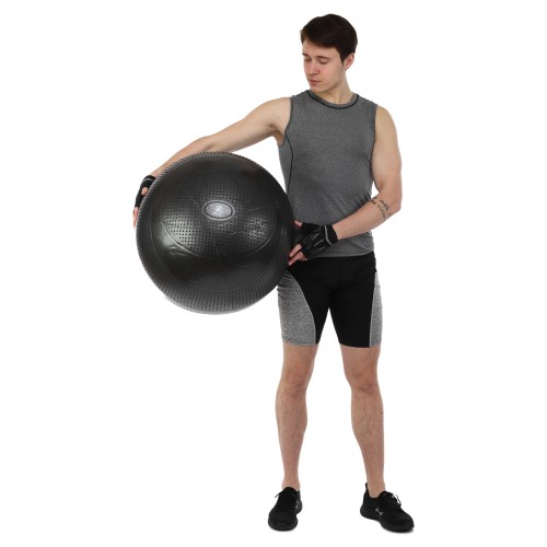 М'яч для фітнесу фітбол масажний Zelart FI-9929-65 65см чорний