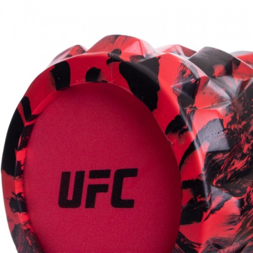 Роллер для йоги та пілатесу масажний (мфр рол) UFC UHA-69722 33см чорний-червоний