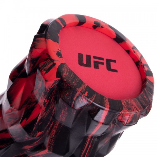 Роллер для йоги и пилатеса массажный (мфр ролл) UFC UHA-69722 33см черный-красный