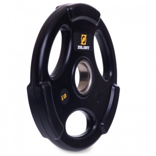 Млинці (диски) гумові Zelart TA-2673-5 51мм 5кг чорний