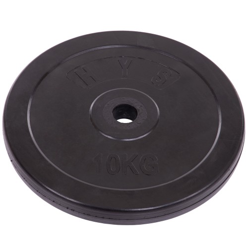 Млинці (диски) гумові SHUANG CAI SPORTS ТА-1445-10 30мм 10кг чорний