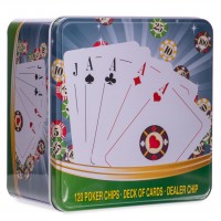 Набор для покера в металлической коробке SP-Sport IG-6893 120 фишек