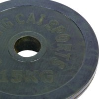 Блины (диски) обрезиненные SHUANG CAI SPORTS ТА-1448-15 52мм 15кг черный