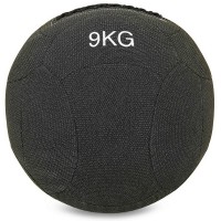 Мяч набивной для кросфита волбол WALL BALL Zelart FI-7224-9 9кг черный