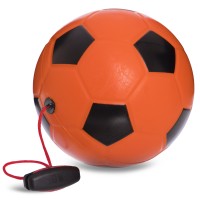 М'яч футбольний тренажер SP-Sport FB-6884 №5 PU помаранчевий-чорний