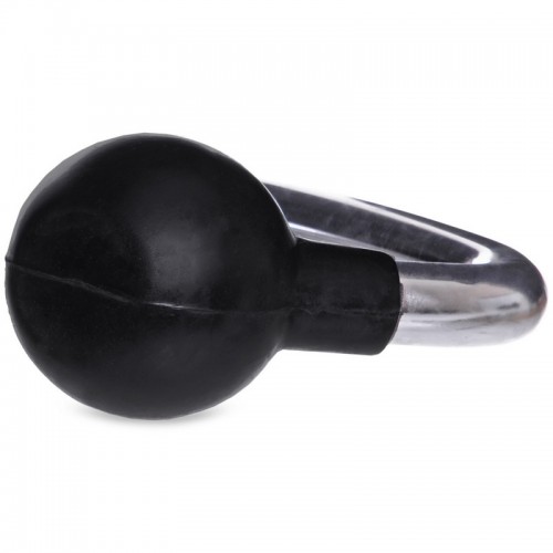 Гиря гумова з хромованою ручкою Zelart ТА-5162-2 вага 2кг чорний