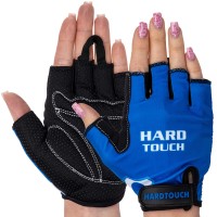 Перчатки для фитнеса и тренировок HARD TOUCH FG-004 S-XL черный-синий