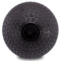 Мяч набивной слэмбол для кроссфита рифленый Record SLAM BALL FI-7474-9 9кг черный