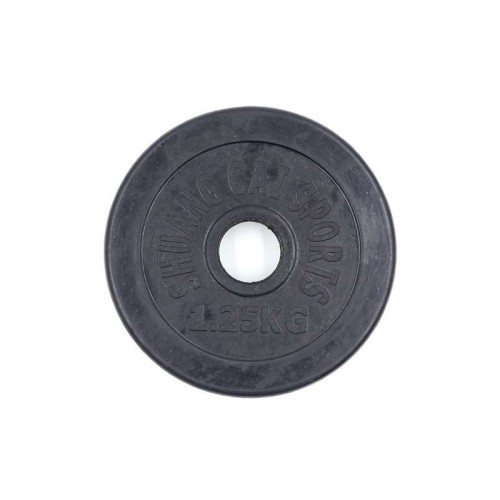 Млинці (диски) гумові SHUANG CAI SPORTS ТА-1441-1,25 30мм 1,25кг чорний
