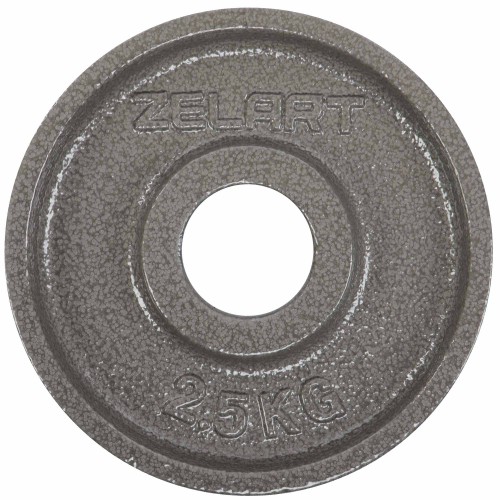 Млинці (диски) сталеві d-52мм Zelart TA-7792-2_5 2,5 кг сірий