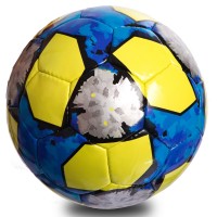 М'яч футбольний MATSA FB-0713 №5 PU салатовий-синій-сірий