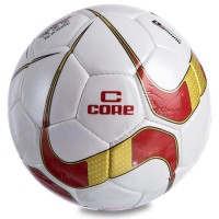 М'яч футбольний CORE DIAMOND CR-023 №5 PU білий-золотий-бордовий