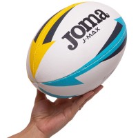 М'яч для регбі Joma J-MAX 400680-209 №3 білий-жовтий-синій