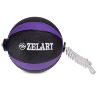 М'яч медичний Tornado Ball Zelart FI-5709-4 4кг чорний-фіолетовий