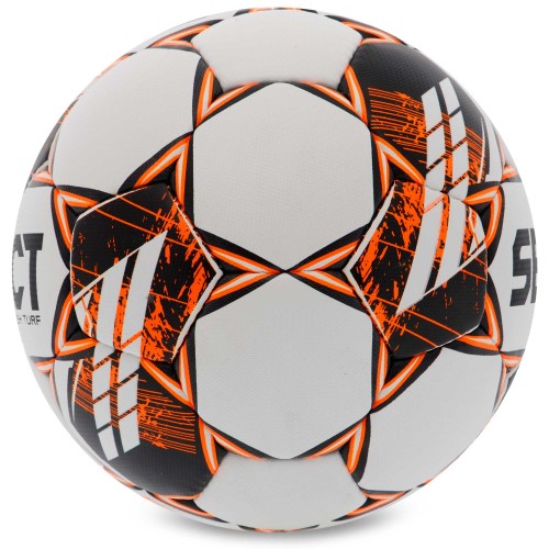 М'яч футбольний SELECT FLASH TURF FIFA BASIC V23 №4 білий помаранчевий