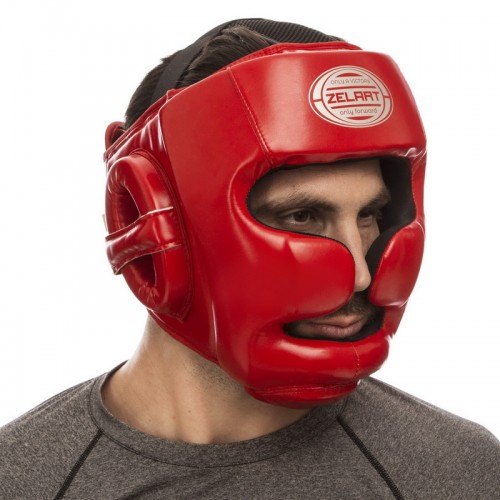Шлем боксерский с полной защитой ZELART BO-1367 M-XL цвета в ассортименте