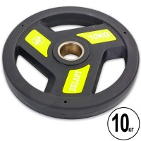 Блины (диски) полиуретановые Zelart TA-5344-10 51мм 10кг черный