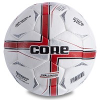 М'яч футбольний CORE CHALLENGER CR-022 №5 PU білий-червоний