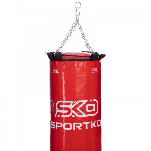 Мешок боксерский Цилиндр с кольцом и цепью ЭЛИТ SPORTKO MP-00 высота 140см цвета в ассортименте