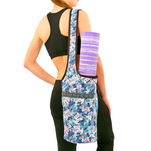 Сумка для фітнесу та йоги через плече KINDFOLK Yoga bag SP-Sport FI-8364-2 рожевий-блакитний