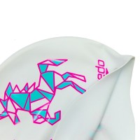 Шапочка для плавання дитяча SPEEDO JUNIOR SLOGAN PRINT 808386B967 білий-рожевий