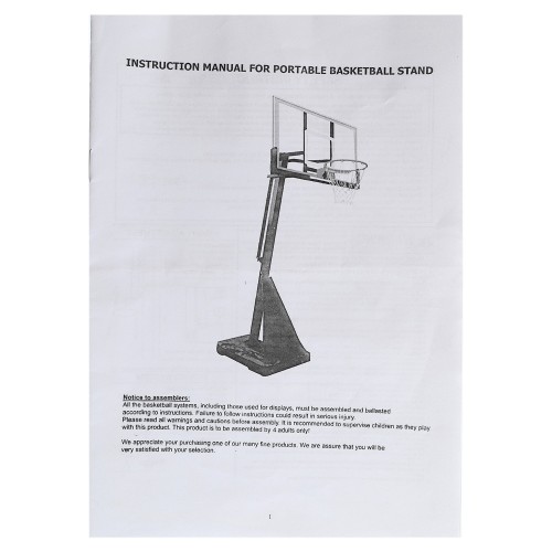 Стійка баскетбольна зі щитом (мобільна) SP-Sport DELUX S027