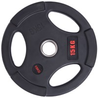 Млинці (диски) гумові LIFE FITNESS SC-80154B-15 51мм 15кг чорний