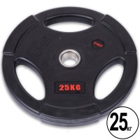 Млинці (диски) гумові LIFE FITNESS SC-80154B-25 51мм 25кг чорний