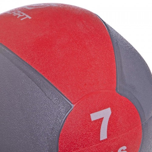 М'яч медичний медбол із двома ручками Zelart FI-2619-7 7кг сірий-червоний