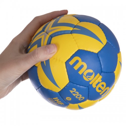 Мяч для гандбола MOLTEN 2200 H0X2200-BY №0 PU синий-желтый