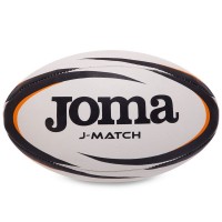 М'яч для регбі Joma J-MATCH 400742-201 №5 чорний-білий-оранжевий