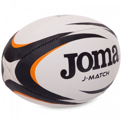 Мяч для регби Joma J-MATCH 400742-201 №5 черный-белый-оранжевый