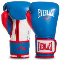 Перчатки боксерские EVERLAST POWERLOCK P00000728 16 унций синий-красный-белый