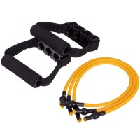 Эспандер трубчатый с ручками SP-Sport Resistance Band 8021-4 нагрузка-18кг длина-75см желтый