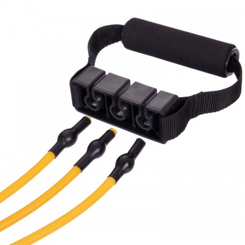 Эспандер трубчатый с ручками SP-Sport Resistance Band 8021-4 нагрузка-18кг длина-75см желтый