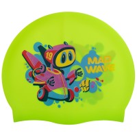 Шапочка для плавання дитяча MadWave Junior MAD BOT M057915 кольори в асортименті