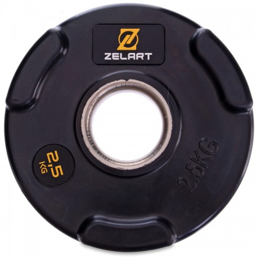 Млинці (диски) гумові Zelart TA-2673-2_5 51мм 2,5кг чорний