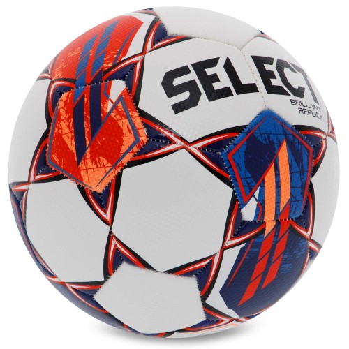 М'яч футбольний SELECT BRILLANT REPLICA V23 №5 білий-червоний