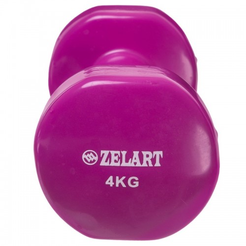 Гантелі для фітнесу з вініловим покриттям Zelart Beauty TA-5225-4 2шт 4кг кольору в асортименті
