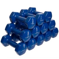 Гантель для фітнесу з вініловим покриттям Zelart TA-2825-1,5 1шт 1,5 кг синій