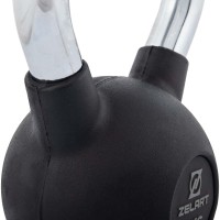 Гиря чугунная с резиновым покрытием и хромированной ручкой Zelart TA-7794-8 8кг черный