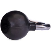 Гиря гумова з хромованою ручкою Zelart ТА-5162-8 вага 8кг чорний