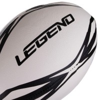 Мяч для регби резиновый LEGEND R-3299 №3 белый-черный